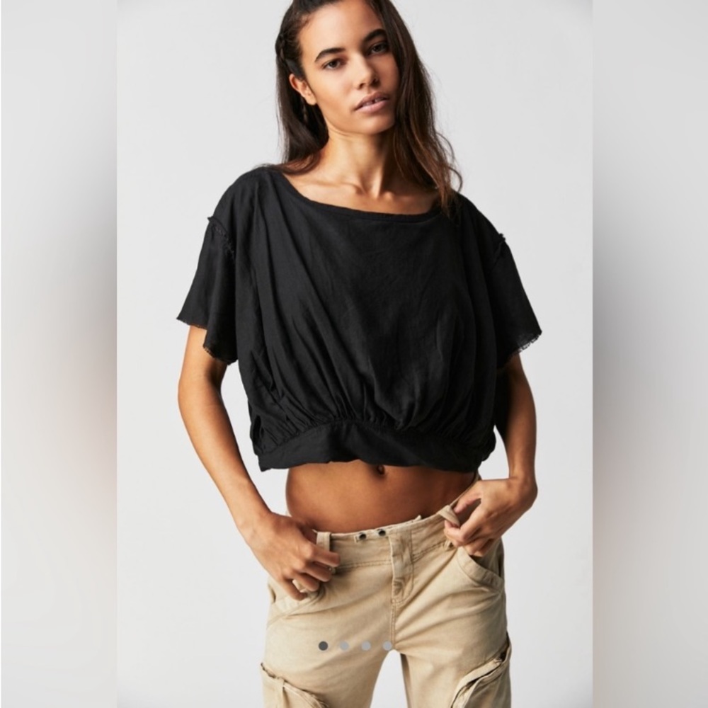 We The Free Cloud Nine Bubble Tee in Black Sizes XS, S New Without Tags